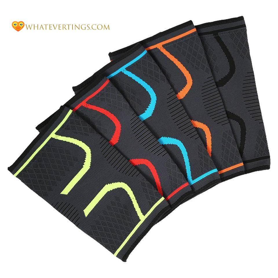 1PCS Elastic Nylon Fitness Knee Support Brace Health & Beauty Color : Black|Green|Red|Blue|Orange|Pink|Black with grey 
