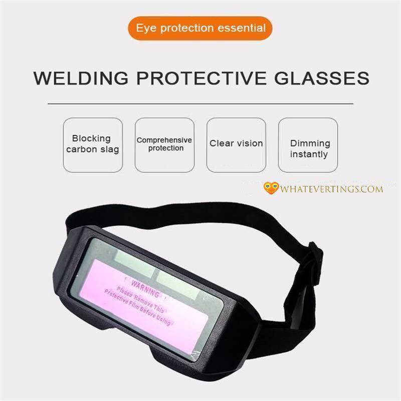 Automatic Dimming Welding Glasses Outdoors Color : True Color Lens|Dimming Lens|5PC Protective Plate 