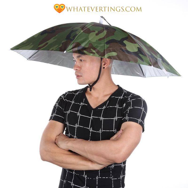 Foldable Hat Umbrella Outdoors Color : Type B 55cm Camo|Type A 64cm|Type B 55cm Colorful 