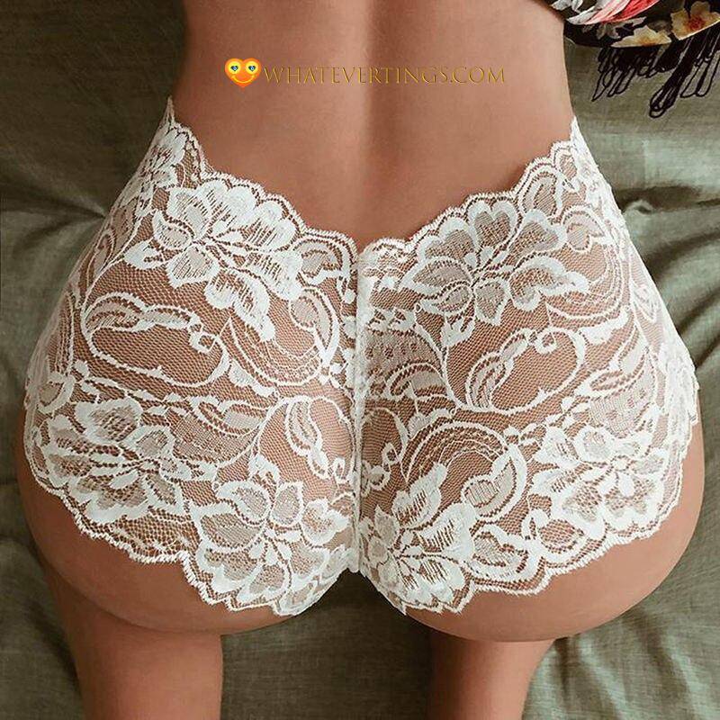 Sexy Lace Underwear Panties Erotic Lingerie Women's Jewelry Color : white|black 