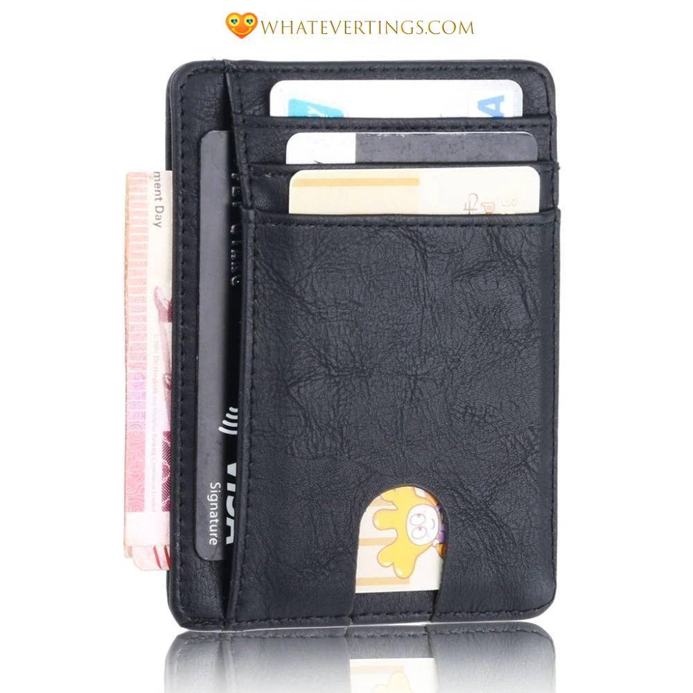 Slim RFID Blocking PU Leather Wallet Credit ID Card Holder Outdoors Color : R3|LBN3|BK3|PL|GN|CF|BL|BK|DB|LB|BN|O|Y|GY|BK1|SB|HP|BK2|KH 