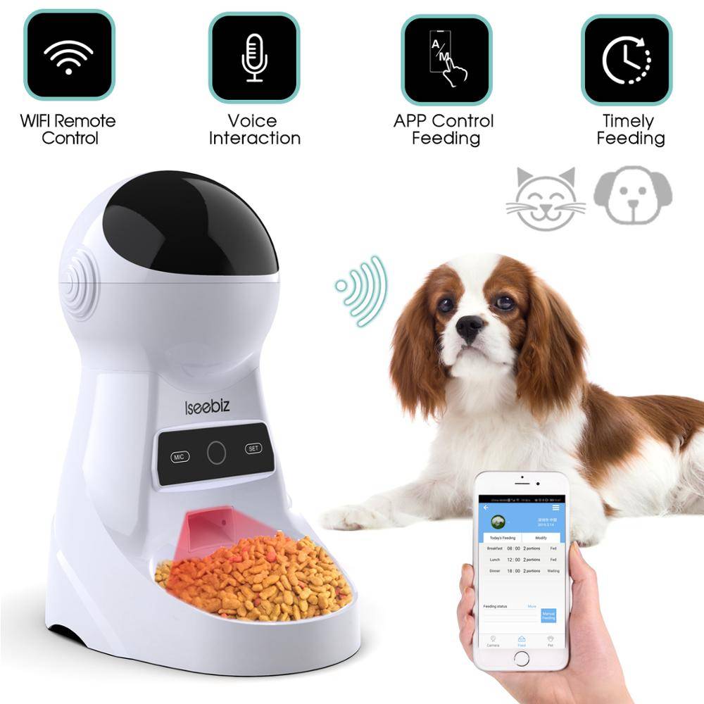 Automatic Pet Feeder with Voice Recording Pet Stuff Type : LCD Pet Feeder|Wifi Pet Feeder|Camera Pet Feeder|Button Pet Feeder|Touch Type 4L WH|Touch Type 4L BK 