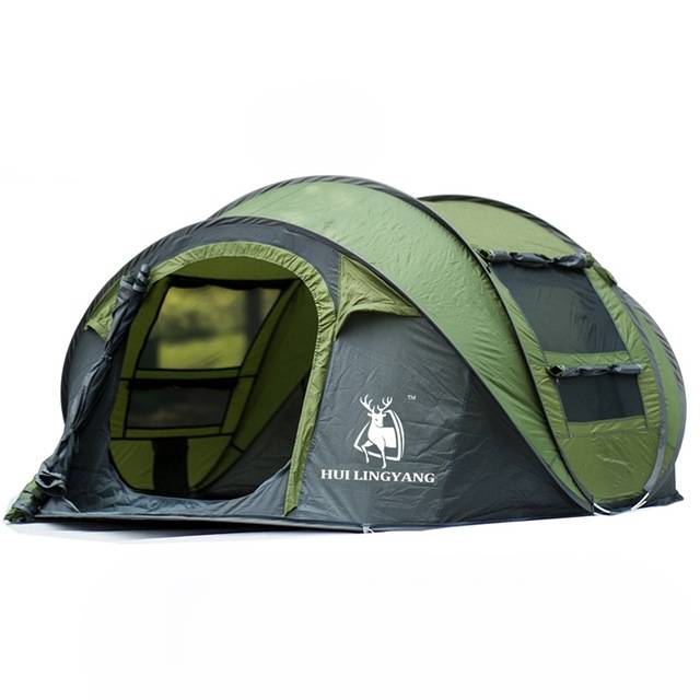 Automatic Pop-Up Camping Tent Outdoors Color : Single Yellow Small|Double Green Large|Single Blue Small|Single Green Small|Double Blue Large 