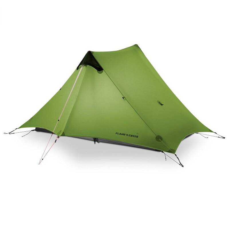 Ultralight Double Layer Tent Outdoors Color : Khaki|Gray|Green 